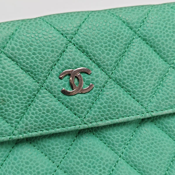 Quilted Grained Calfskin Green