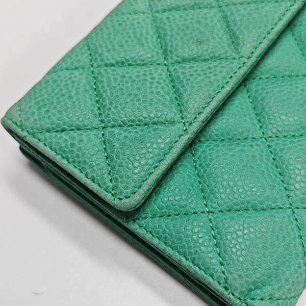 Quilted Grained Calfskin Green