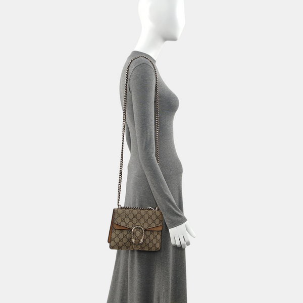 Authenticated pre-owned Dionysus Super Mini Monogram Coated Canvas Beige - Crossbody Bag at Looply