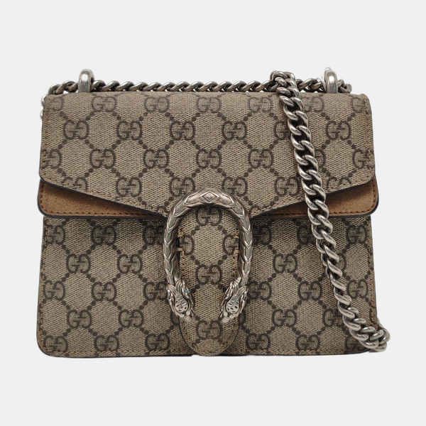 Authenticated pre-owned Dionysus Super Mini Monogram Coated Canvas Beige - Crossbody Bag at Looply
