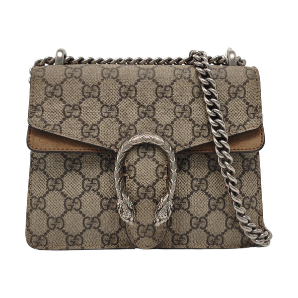 Authenticated pre-owned Dionysus Super Mini Monogram Coated Canvas Beige - Crossbody Bag at Looply