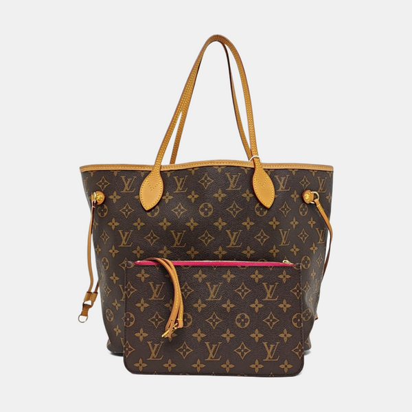 NEVERFULL MM Monogram Coated Canvas Brown