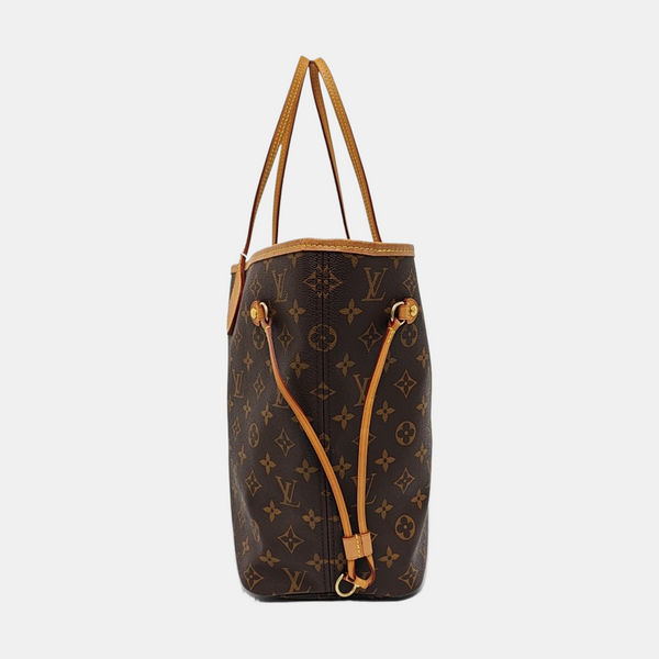 NEVERFULL MM Monogram Coated Canvas Brown