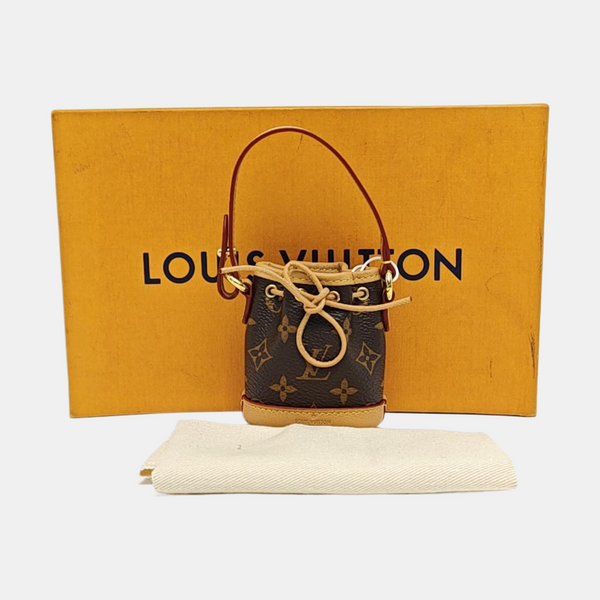 Authenticated pre-owned Noé Monogram Coated Canvas Brown - Top Handle Bag at Looply