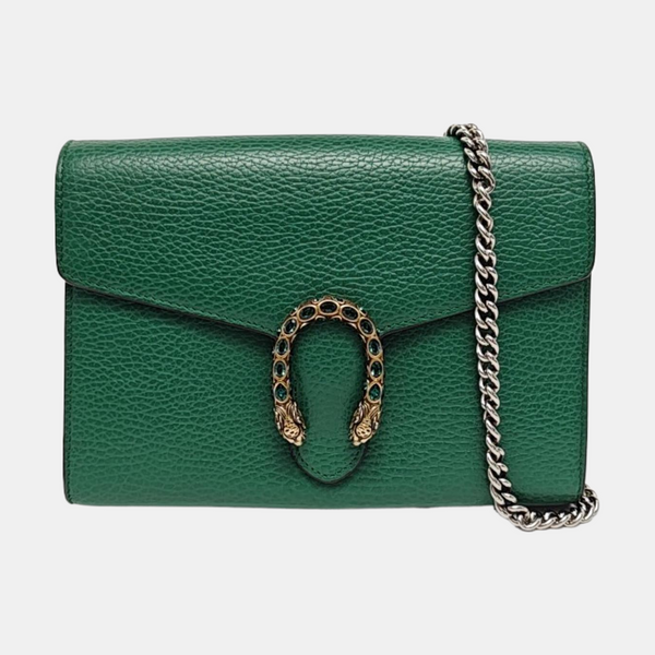Authenticated pre-owned Dionysus Super Mini Calfskin Green - Shoulder Bag at Looply