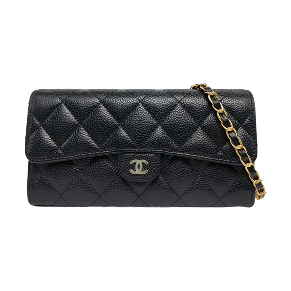 Authenticated pre-owned Classic Flap Quilted Calfskin Black - Wallet at Looply