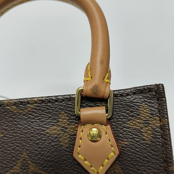 SAC PLAT Mini Monogram Coated Canvas Brown