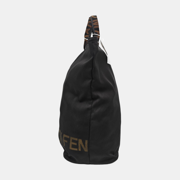 Fabric Top Handle Bag Black