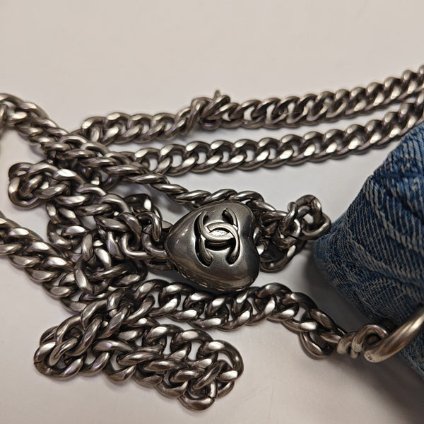Quilted Denim Blue