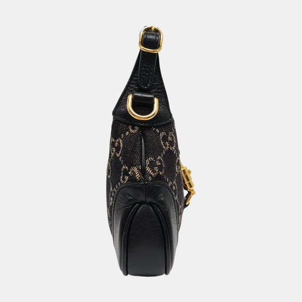 Authenticated pre-owned Jackie 1961 Mini Monogram Denim Black - Shoulder Bag at Looply