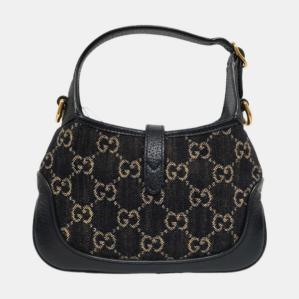 Authenticated pre-owned Jackie 1961 Mini Monogram Denim Black - Shoulder Bag at Looply
