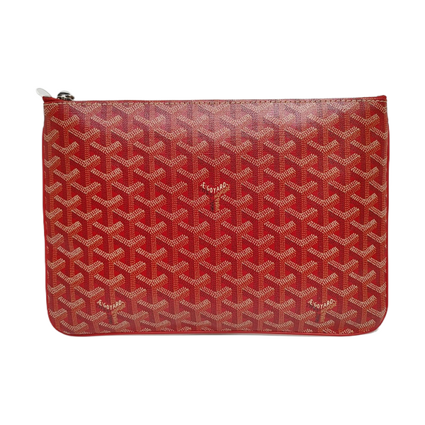 Authenticated pre-owned Sénat Small Coated Canvas Red - Clutch at Looply