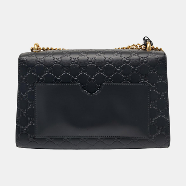 Authenticated pre-owned Padlock Small Monogram Calfskin Black - Shoulder Bag at Looply