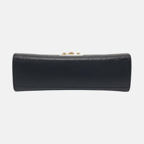 Authenticated pre-owned Padlock Small Monogram Calfskin Black - Shoulder Bag at Looply
