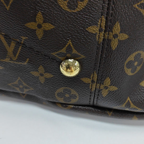 Authenticated pre-owned Artsy MM Monogram Coated Canvas Brown - Top Handle Bag at Looply