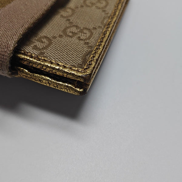 Monogram Fabric Wallet Beige