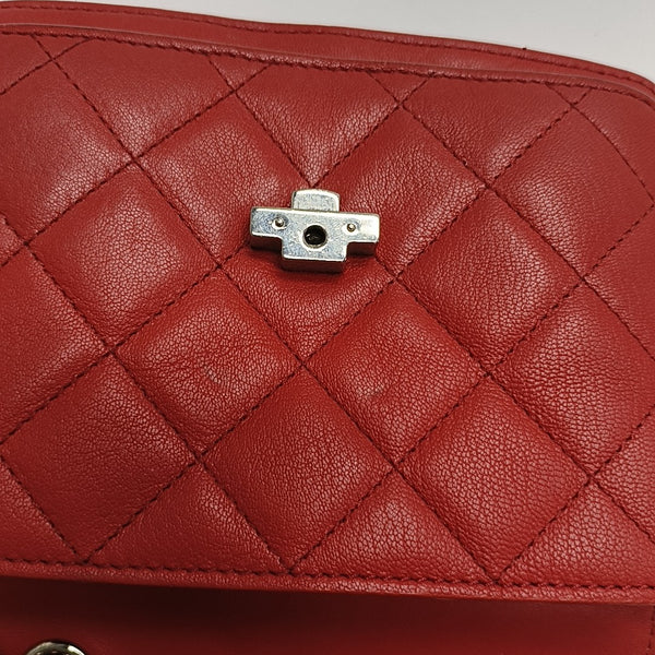 Quilted Lambskin Red