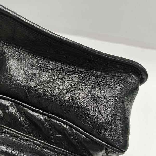 NIKI Medium Chevron Suede Black