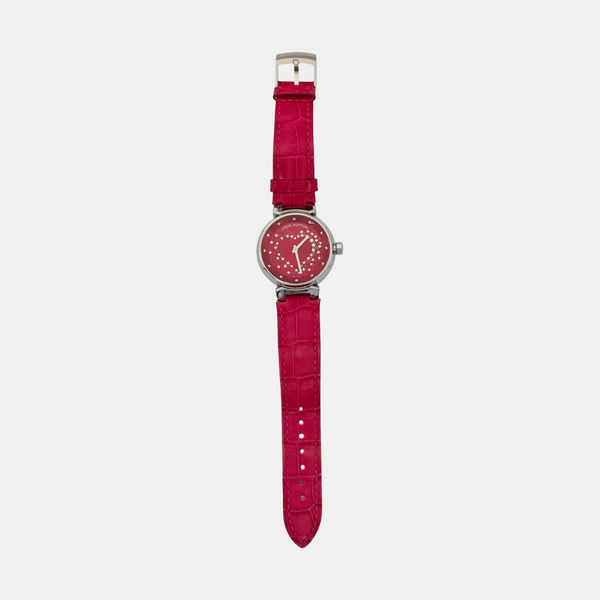 Tambour Glamour 34mm Red Quartz Watch