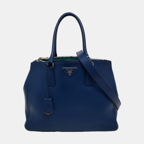 Authenticated pre-owned Galleria Leather Blue - Shoulder Bag at Looply