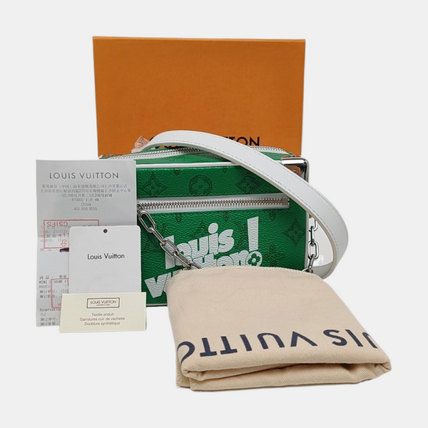 SOFT TRUNK Mini Monogram Coated Canvas Green