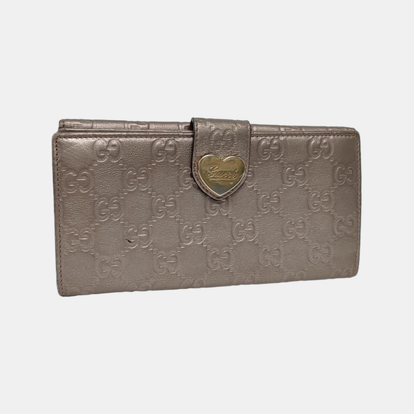 Authenticated pre-owned Microguccissima Monogram Calfskin Gray Wallet - Wallet at Looply