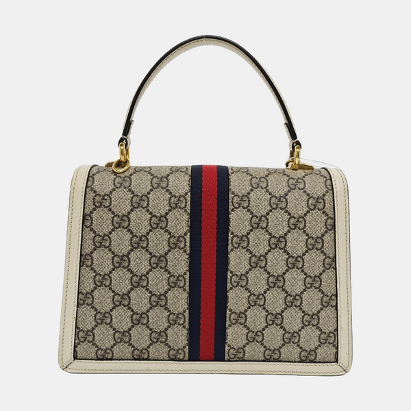 Ophidia Small Monogram Coated Canvas Beige