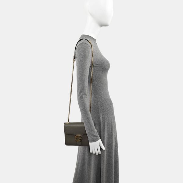 Authenticated pre-owned Interlocking G Small Calfskin Gray - Shoulder Bag at Looply