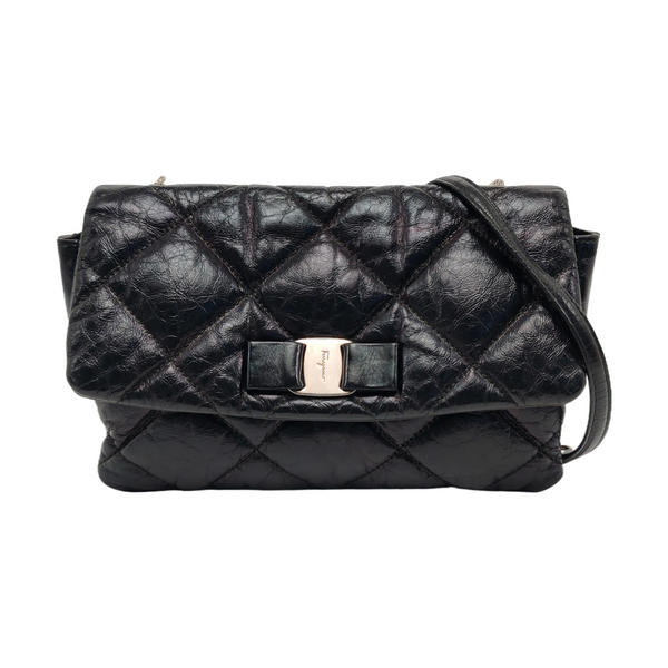 Ginny Quilted Calfskin Black