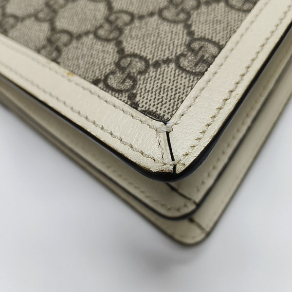 Ophidia Small Monogram Coated Canvas Beige