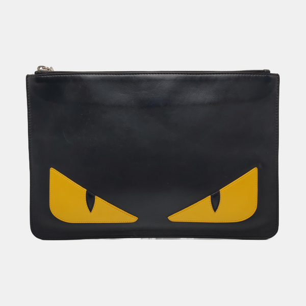 Authenticated pre-owned Monster Calfskin Black - Clutch at Looply