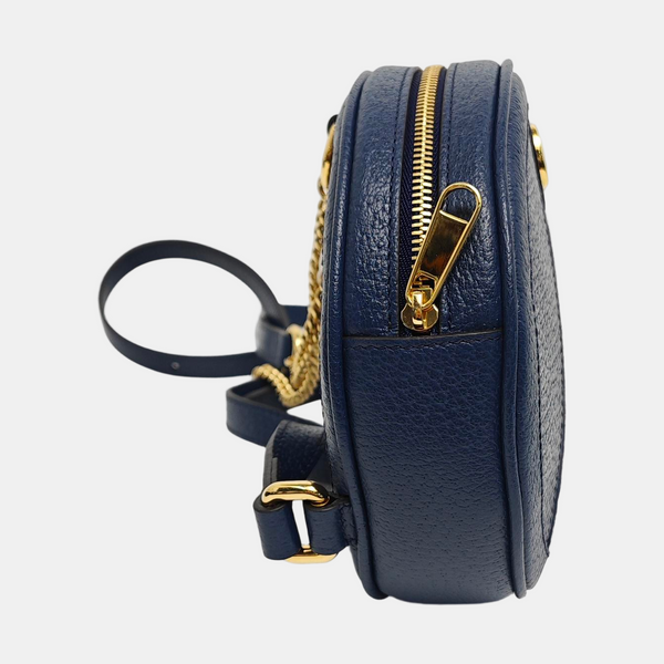 Authenticated pre-owned Ophidia Small Calfskin Blue - Backpack at Looply