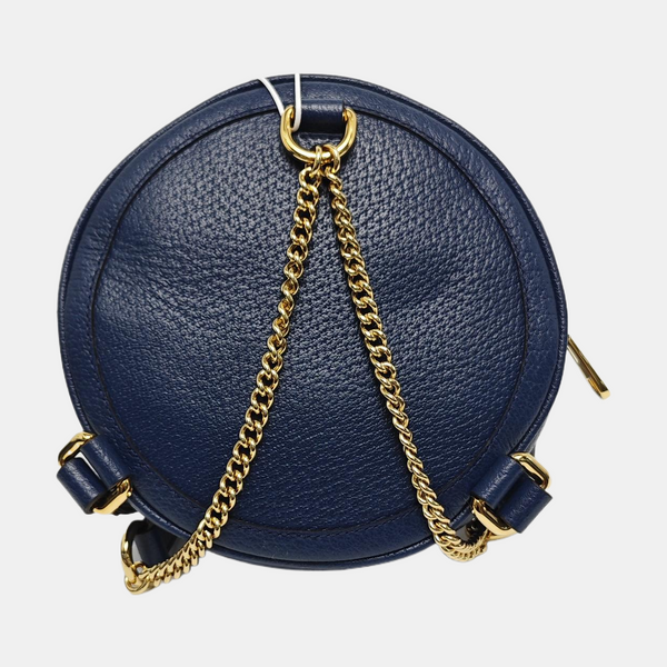 Authenticated pre-owned Ophidia Small Calfskin Blue - Backpack at Looply