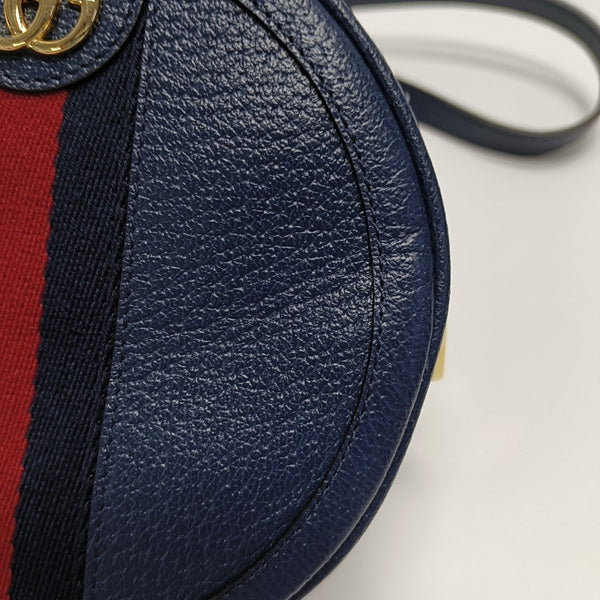 Authenticated pre-owned Ophidia Small Calfskin Blue - Backpack at Looply
