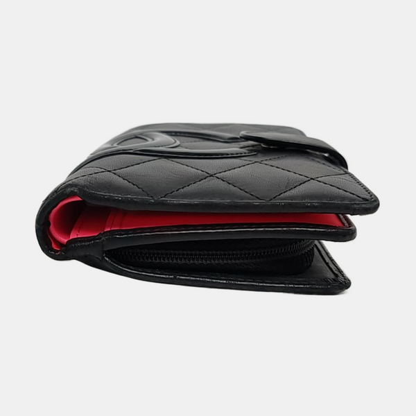 Authenticated pre-owned Cambon Quilted Calfskin Black Wallet - Wallet at Looply