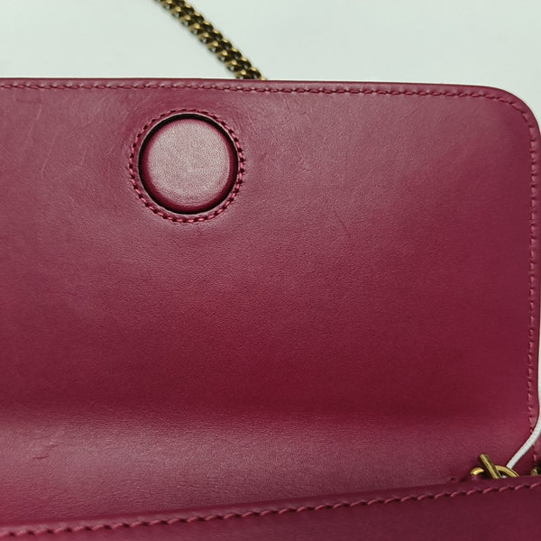Authenticated pre-owned GG Marmont Velvet Pink - Shoulder Bag at Looply
