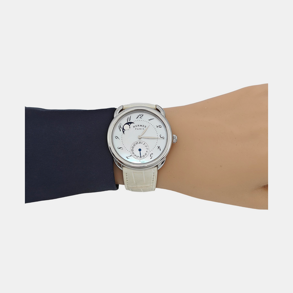 Arceau Petite Lune 38mm White Automatic Watch