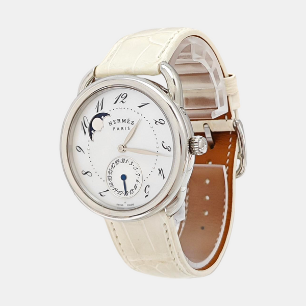 Arceau Petite Lune 38mm White Automatic Watch