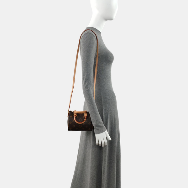 Authenticated pre-owned Speedy Nano Monogram Coated Canvas Brown - Shoulder Bag at Looply