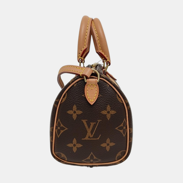Authenticated pre-owned Speedy Nano Monogram Coated Canvas Brown - Shoulder Bag at Looply