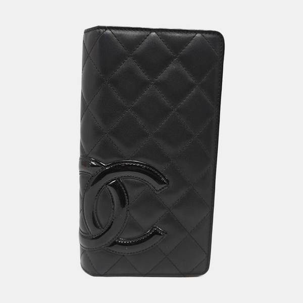 Authenticated pre-owned Cambon Quilted Calfskin Black Wallet - Wallet at Looply