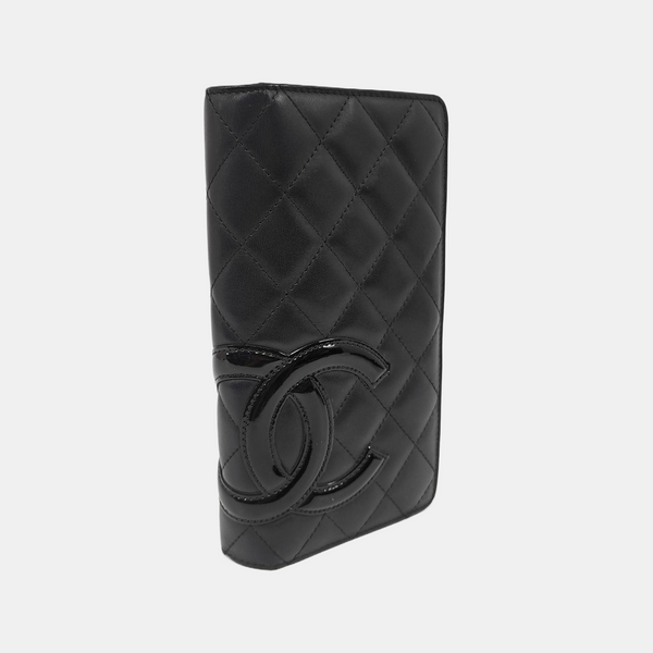 Authenticated pre-owned Cambon Quilted Calfskin Black Wallet - Wallet at Looply