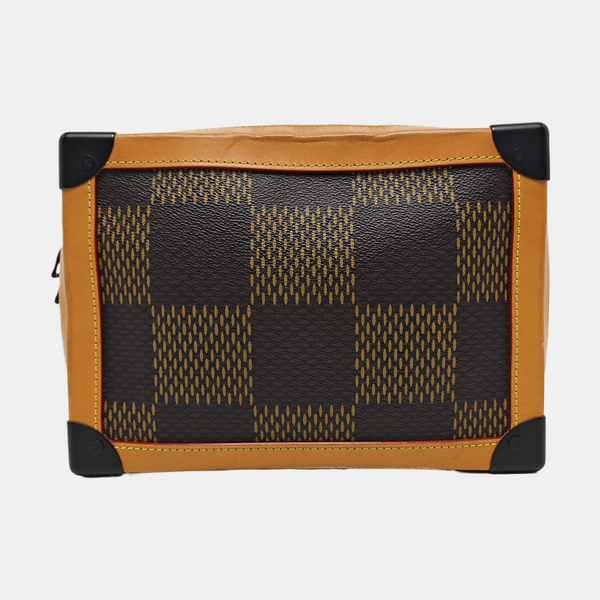 SOFT TRUNK Damier Ebene Coated Canvas Brown