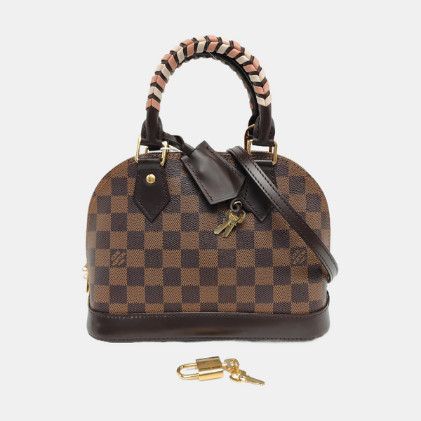 ALMA BB Damier Ebene Coated Canvas Brown