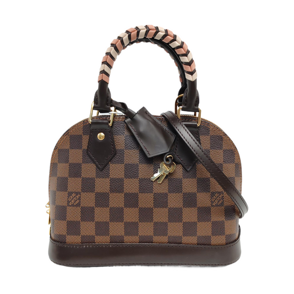 ALMA BB Damier Ebene Coated Canvas Brown