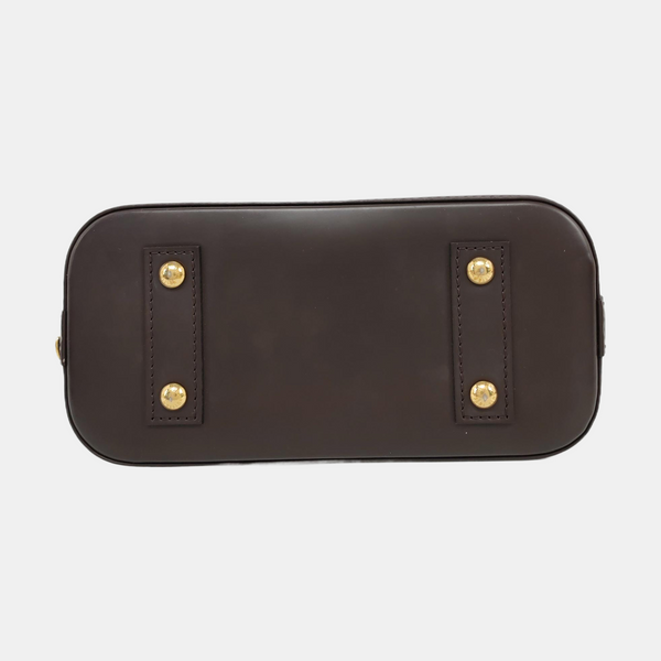 ALMA BB Damier Ebene Coated Canvas Brown