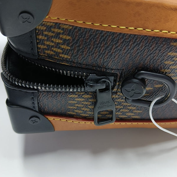 SOFT TRUNK Damier Ebene Coated Canvas Brown