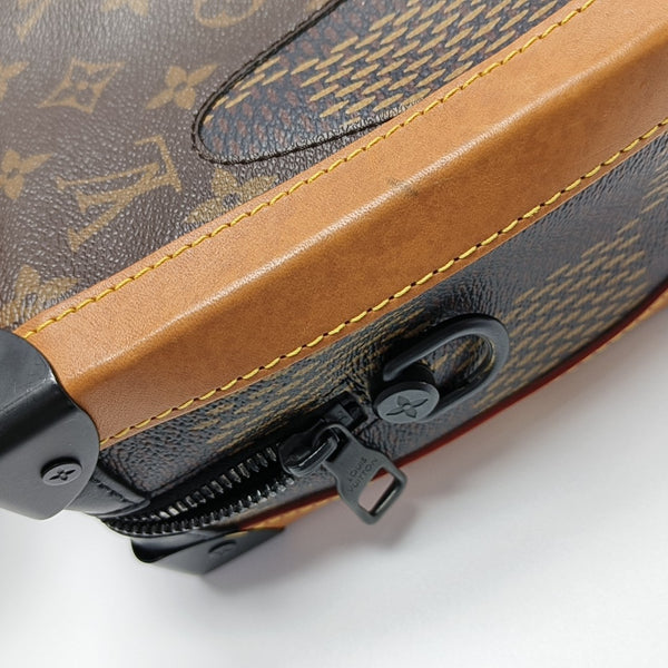 SOFT TRUNK Damier Ebene Coated Canvas Brown