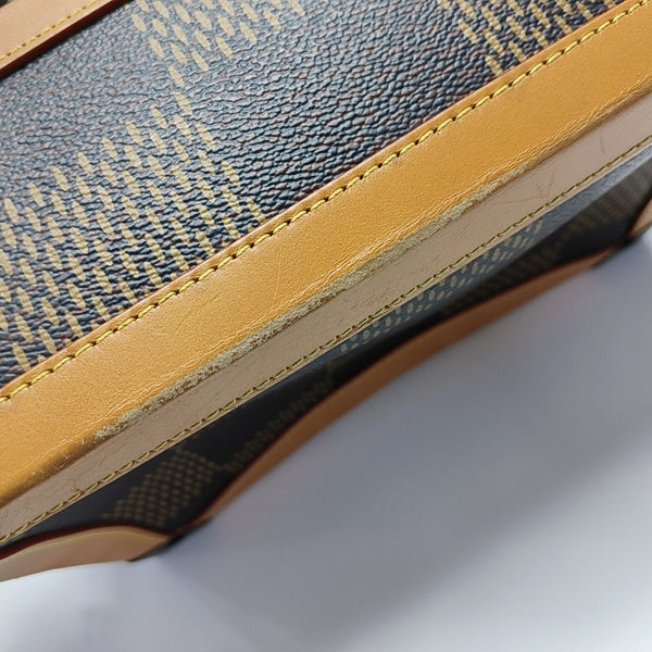SOFT TRUNK Damier Ebene Coated Canvas Brown