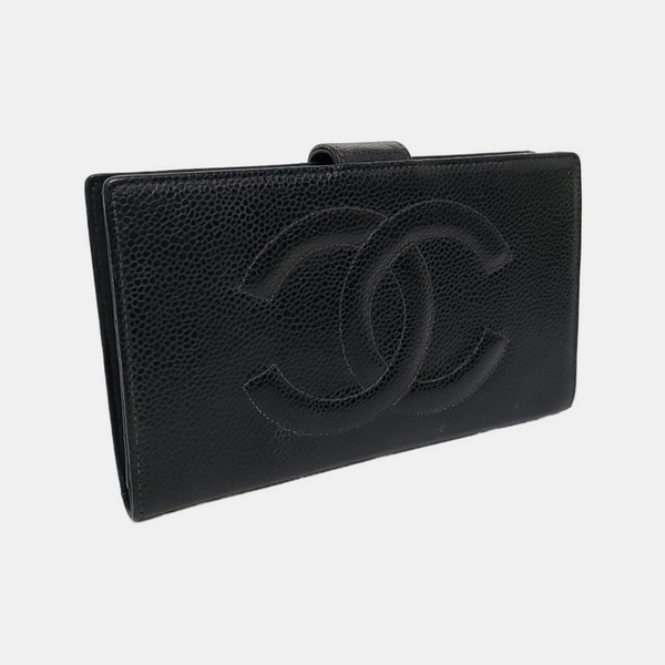 Grained Calfskin Wallet Black